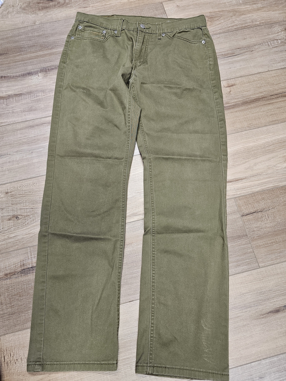Men's Olive Green Straight-Leg Jeans Levis 31/32
